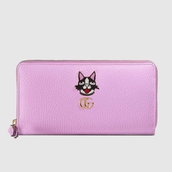 Gucci Handbags - Gucci Limited Ed. Marmont Bosco Pink Zip Wallet